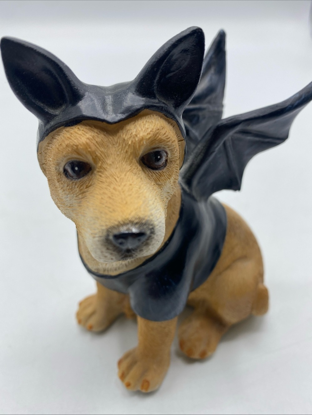 Lab Dog Figurine Halloween Themed Resin Puppy Dogs Bat Wings & Ears Costume Ganz - Picture 5 of 7